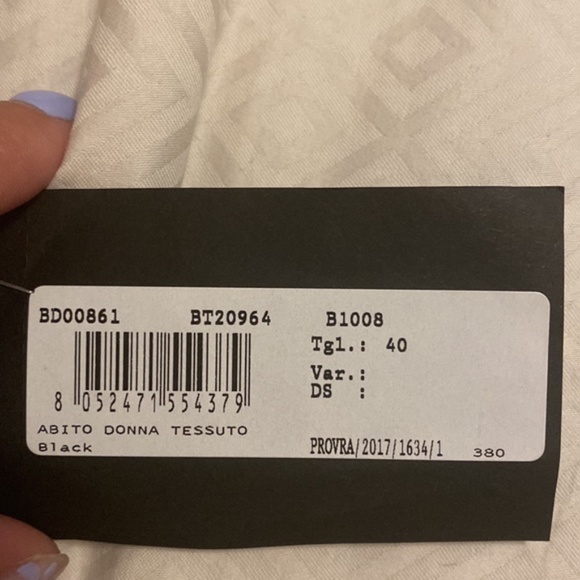 NWT Versus Versace Women's V-Neck Slip Dress - Black - Picture 6 of 8